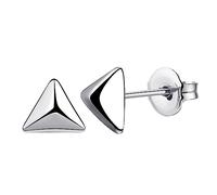 VGACETI Titanium Earrings Tiny Dot/Heart/Triangle Stud Earrings, Hypoallergenic for Sensitive Ears Women Men, Premium High Polished (Shiny Grey), Titanium, No Gemstone