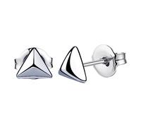 VGACETI Titanium Earrings Tiny Dot/Heart/Triangle Stud Earrings, Hypoallergenic for Sensitive Ears Women Men, Premium High Polished (Shiny Grey), Titanium, No Gemstone