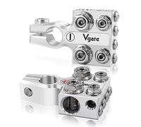Vgate 12-Way Lead Acid Battery Terminal Connector, Multi-Size Hole Holder, 8AWG up to 4/0(XL) AWG Gauge, Positive & Negative for SAE/DIN/EN Tapered Top Post