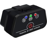 Vgate iCar2 OBD2 Bluetooth Adapter Diagnostic Scanner for iOS & Android : Auto-Connect Clear Error Code Live Data Reset Diagnostic Tool (Black)