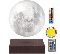 VGAzer Floating Moon Lamp, 16 Colors 20 Models Levitating Moon Light Spinning Freely, Magnetic Levitation Table Lamp with Remote,for Gift,Office Room Decor
