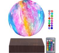 VGAzer Floating Moon Lamp, Magnetic Levitating Moon Lamp 16 Colors 5.9inch Spinning 3D Night Light with for Room Decor Moon Light, Birthday for Kids (16 Colors Galaxy Surface)