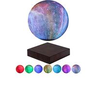 VGAzer Levitating Moon Lamp Floating and Spinning in Air Freely with Gradually Changing LED Lights Between 7 Colors,Decorative Light for Kids Lover Friends (Square Base)