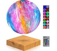 VGAzer Levitating Moon Lamp.Floating and Spinning in Air,Night lamp for Office,Home,Decro,Gifts.Christmas (16 Colors Galaxy Surface)