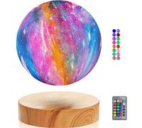 VGAzer Magnetic Levitating Moon Lamp, Floating Moon Light with 16 Colors and Remote (Round Base)