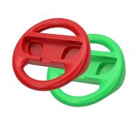 VGBUS 2PACK Steering Wheels for Nintendo Switch 2/Nintendo Switch/Switch Oled Console JoyCons,Racing Wheels Compatible with Mario Kart Wolrd 8 Deluxe switch 2 2025 Joycon Controller. (2PCS RED&GREEN)