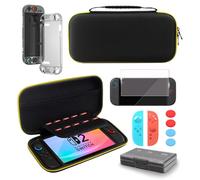 VGBUS Carrying Case for Nintendo Switch 2 2025,Protective Hard Portable Travel Carry Case Shell Pouch with Pockets for Switch 2 Accessories (Yellow Zipper)