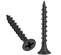 VGBUY #6 × 1-1/2 inch Drywall Screws, 170pcs Wood Screws, Coarse Thread, Phillips Head Drive, High Hardness Black Screws for Drywall, Sheetrock, Wood