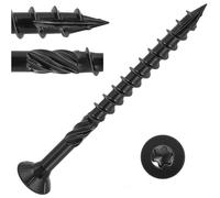 VGBUY Deck Screws 3 inch,Heavy Duty Exterior Wood Screws,Torx Drive Head Deck Screw Black Rust Resistant Epoxy Coated,Long Outdoor Decking Screws with Star Bit,for Fence,Timber(63pcs)