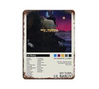 VGDFH Lil Baby It's My Turn Album Cover Retro Poster Metal Tin Sign Chic Art Retro Iron Painting Bar People Cave Cafe Family Garage Poster Wall Decoration 12x16inch(30x40cm)