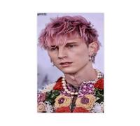 VGDFH Machine Gun Kelly Poster New Pink Hair Canvas Poster Bedroom Decor Landscape Office Room Decor Gift 16x24inch(40x60cm)