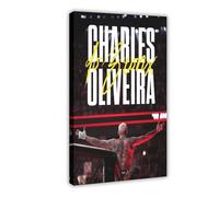 VGDFH UFC Charles Oliveira Profession Boxing Canvas Poster Frame-style 16x24inch(40x60cm)