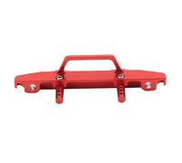 VGEBY 1/24 RC Aluminum Alloy Front Bumper, Durable Metal Replacement Part with Mounting Screws for Axial SCX24 90081 (Red)