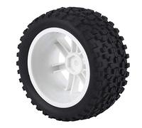 VGEBY 1 x 4pcs RC Racing Tire Rubber Truck Wheel Tyre 1/10 RC for Car ZD Racing (White)