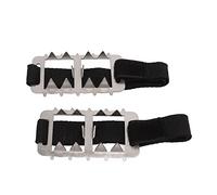 VGEBY 10 Tooth Crampons, Stainless Steel Ice Snow Traction Cleats for Shoes, with Polyester Straps, for Winter Outdoor Activities Hiking Boots Sports Shoes
