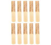 VGEBY 10PCS Wood Color Bamboo Bb 2.5 Saxophone Reeds with Plastic Cover, Offering Loudness for Clarinet Players