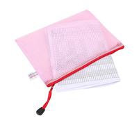 VGEBY 12PCS A5 Zippering Bag for Organizing and Protecting Files, and Durable, Ideal for Using the Office and School (Red)
