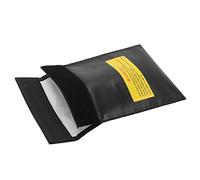 VGEBY 18x23cm Fireproof Explosion Proof Lipo Battery Bag, Radiation Heat Resistant Safe Storage Charging Pouch with Flame Retardant Fiber, for Various Aircraft Batteries (Black)