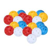 VGEBY 20 Pack Hollow Balls Plastic Airflow Practice Balls 41mm Mixed Color Training for Indoor Practice Swing Tempo Chipping Pitching for Beginners and Family Use