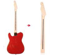 VGEBY 22 Frets Black Mark Dots Maple Electric Guitar Neck TL Style Guitars (There is a posterior midline), VGEBYAWSTRE6IG1-01