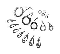 VGEBY 25PCS Fishing Rod Tip Repair Kit, Stainless Steel Ceramic Ring Guide Tips Replacement Kit with Storage Box, for Sea Fishing Saltwater Freshwater