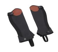 VGEBY 2pcs Equestrian Half Chaps, Comfortable Cowhide Horse Riding Half Chaps with Full Length Zipper, for Youth Unisex (CM)