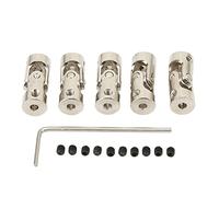 VGEBY 5PCS 3mm Joint Shaft Coupling, High Strength Steel 2 Section Flexible Connector with Grub Screw for RC Model Cars Boats