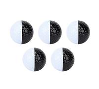 VGEBY 5PCS Practice Ball, Putter Aiming Line Double Layer Recycled Balls Two Colors Black White Training Ball Leisure Sport