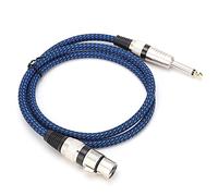 VGEBY 6.5 TS Cable, Oxygen Free Copper Audio Cable with Double Layer Shielding for Mixer Microphone Guitar, High Fidelity Sound Quality, 6.5mm Wire Diameter (1m/3.3ft)