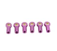 VGEBY 6Pcs Aluminum Alloy M3 Link Rod Tie Rod End Ball Head Joint, Lightweight High Accuracy for 1/10 RC Car, with Fine Workmanship for HSP Axial (Purple)