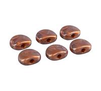 VGEBY 6Pcs Guitar Tuning Peg Buttons, Semicircle Design Replacement Parts for Electric Folk Classical Guitars, with Plastic Material (Coffee)
