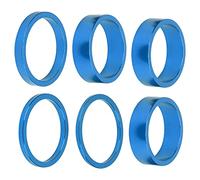 VGEBY 6Pcs/Set Bicycle Headset Spacer Aluminium Alloy Bike Handlebar Stem Spacers for MTB BMX Mountain Road Bike(blue) Sportinggoods Bicycles And Spare Parts Sportinggoods Bicycles And Spare Parts