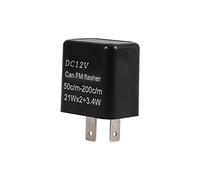 VGEBY Adjustable LED Flasher Relay, Speed Adjustable 2-Pin Motorcycle Turn Signal Indicator for Easy Installation and Compatibility (Black)