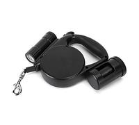 VGEBY Automatic Traction Rope for Dogs and Cats with LED Light and Garbage Bag Black Plastic Portable 3 in 1 Design 4.5m