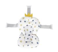 VGEBY Baby Bath Cushion Pad, Infant Bathtub Floating Pillow Easy to Clean Baby Bath Support Cushion Adjustable Infant Bath Support Seat Pillow for Bathtub White Crown Pattern