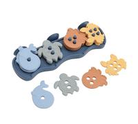 VGEBY Baby Bath Shape Sorter Toy, 16 Stacking Rings | Color Recognition Water Play, Cause Effect Learning, Tear-Down Storage, Toddler Bathtime Activity, Motor Skill Development