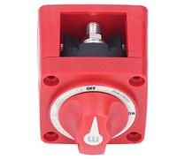 VGEBY Battery Switch, ABS PC Dual Circuit Battery Disconnect Switch 300A 32VDC with Red Copper Silver Plated Studs IP66 Ignition Protection for Boats Yachts RVs