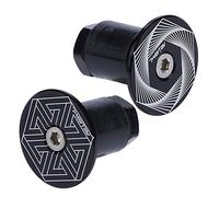 VGEBY Bike Handlebar End Plugs, 1 Pair Aluminium Alloy Adjustable Expanding Bar End Caps for Most Bicycle Road Bike Mountain Bike (Circinate)