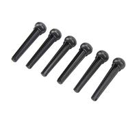VGEBY Black Guitar Bridge Pin Kit with Decorative Ability and Wide Adaptation, 6Pcs Plastic Guitar Bridge Pins for Enhanced Sound Quality (Blue Head Type)
