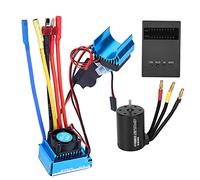 VGEBY Brushless Motor Combo, High-Performance 3650-4300KV Brushless Motor, ESC Speed Controller, 120A Heat Sink Programming Card Set for 1/10 RC Car Models and Beginner Hobbyists