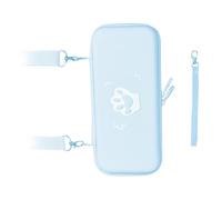 VGEBY Carrying Case for Switch, Portable Gamepad Carrying Case Cat Game Console Hard Shell Box Impact Resistant PU Leather Protective Cover for Switch Game Console Accessories (Blue)