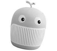 VGEBY Cute Whale Trash Can Mini Multifunctional Garbage Bin for Office Desk Plastic Material 1 Unit (Luxurious Grey)