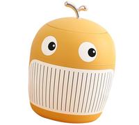 VGEBY Cute Whale Trash Can Mini Multifunctional Garbage Bin for Office Desk Plastic Material 1 Unit (Straw Yellow)