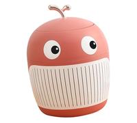 VGEBY Cute Whale Trash Can Mini Multifunctional Garbage Bin for Office Desk Plastic Material 1 Unit (Pink)