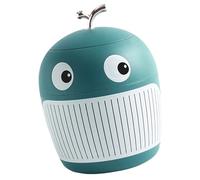 VGEBY Cute Whale Trash Can Mini Multifunctional Garbage Bin for Office Desk Plastic Material 1 Unit (Peacock Green)