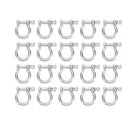 VGEBY D Ring Shackles, Stainless Steel 1/4 Inch 8377 Lbs | 304 Bow Clevis Shackle with Screw Pin, Rustproof Tow Anchor Chain Connector, for Automotive and Industrial Use