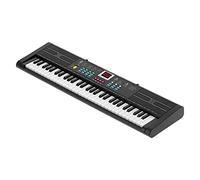VGEBY Digital Piano Instrument with Microphone, 61 Keys Electric Keyboard, Real-Piano-Like Design, for Learning and Practicing, Suitable for Kids 1-10, Plastic, Black