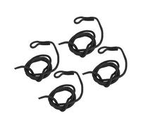 VGEBY Dock Line 4 Pieces High Strength Polyester Dock Rope 1.5 Meter Boat Bumper Rope with Spliced Eye Loop for Marine Mooring Docking Tying Boats (Black)