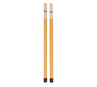 VGEBY Drum Brush Bamboo Percussion Tool for Drum Kit Jazz, 2Pcs Drumstick Set for Drummers Beginners Anniversary, Birthday Present (Yellow)
