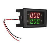 VGEBY Dual Display Voltage Current Meter, ABS DC Voltmeter Ammeter 0 to 300V 0 to 50A, LED Panel Gauge with Fast Refresh and Anti Interference for Car Solar Marine Power Supply